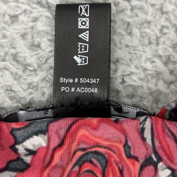 Rene Rofe Womens Robe Tie Waist sz Large Roses Bloomcore Super Soft Lightweight - Picture 13 of 13